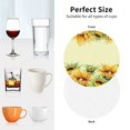 thumbnail image 5 of Drink Coasters, Sunflowers (3) -PVC Leather Coasters Sets of 4 for Tabletop Protection - Bar Accessories, Coasters for Drinks Cup Aesthetic Coasters Home Office Decor Round Shape, 5 of 5