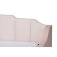 thumbnail image 7 of Baxton Studio Lennon Modern and Contemporary Pink Velvet Fabric Upholstered Full Size Daybed with Trundle, 7 of 7