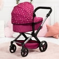 thumbnail image 2 of Bayer Design: Doll Pram Xeo - Bordeaux-White-Fairy - 2-In-1 Pushchair & Stroller, Adjustable Handle, Handbag, Accessory For Dolls Up To 18", Kid 3+, 2 of 8