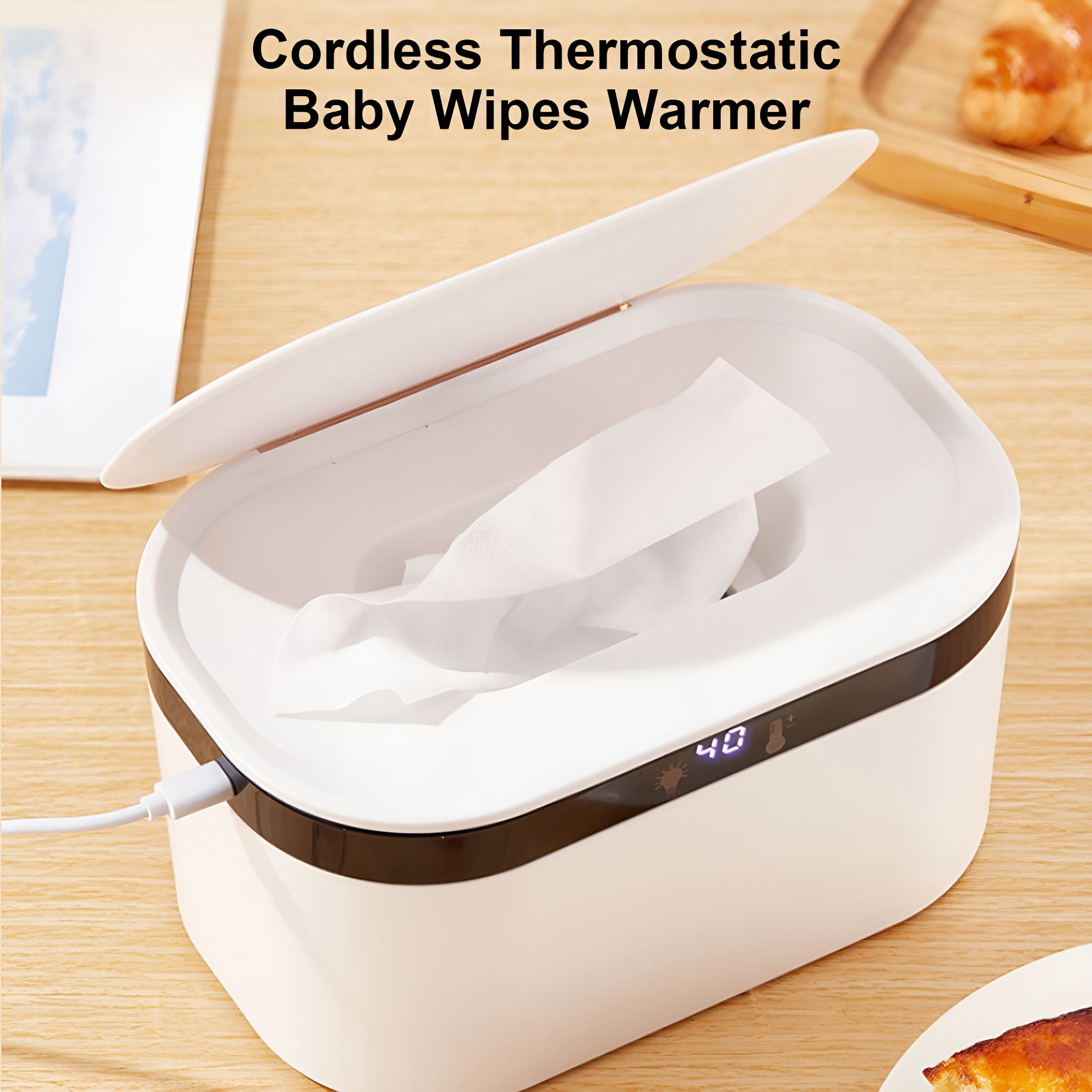 XIRQI 2026 New Baby Wipe Warmer and Wet Wipes Dispenser Large Capacity Wipes Warmer for Babies with Night Light 3 Level Temperature