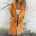 thumbnail image 1 of LOVZFMLL Jackets for Women's Solid Color Button Up Lapel Cardigan Top Jacket, 1 of 6