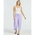 thumbnail image 5 of Real Essentials 3 Pack: Women's Ultra-Soft Wide Leg Loose Capri Open Bottom Pants - Yoga Lounge Pockets(Available in Plus), 5 of 7