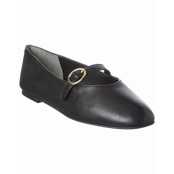 Stuart Weitzman Kyra Leather Mary Jane, 6, Black