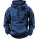 thumbnail image 1 of pstuiky Camisas casuales de manga larga para hombre, Camiseta de manga larga con capucha y cordones para hombre, color liso, informal Tops casuales para hombres m, 1 of 2