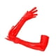 thumbnail image 4 of Guantes de cuero de patente Mittens Accesorio de vestuario de estiramiento brillante, guantes de codo largo para club nocturno, ropa de baile, rojo, 4 of 8