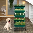 thumbnail image 7 of EURO SAKURA Vertical Garden Raised Bed 5Tier Freestanding Elevated Garden Planter Box with Wheels, Green 51.18IN height, 7 of 7