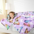 thumbnail image 4 of jejeloiu Colorful Butterfly Full Size Comforter Sets,Watercolor Wild Butterflies Bedding Comforter Set,Flying Animal Bedding Sets For Teens,Luxury Bedroom Decor Reversible,3 Pieces, 4 of 8