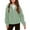 Light Green, variant on Girls School Fleece Jacket Boys Athletic Fuzzy Sherpa Coat Fall Winter Warm Furry Zip Up Hooded Outwear Pockets