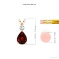 thumbnail image 4 of ANGARA Natural 1.3 ct Garnet Teardrop Pendant with Diamond in 14K Rose Gold for Women (Size-8x6mm) | January Birthstone, Birthday, Anniversary, Jewelry Gift for Women | Natural Garnet Necklace, 4 of 9