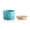 Blue, variant on Kitchen Canisters Ceramic Food Storage Jar, Stackable Containers with Airtight Seal Wooden Lid (White)