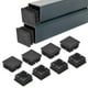 thumbnail image 1 of Uxcell 30-Pack Tapas de extremo de tubería cuadrada, tapones de tubo de plástico de 1 pulgada/25 mm para tubo metálico cuadrado/patas de silla [Negro], 1 of 7