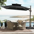 thumbnail image 2 of Pellebant 9 ft. x 12 ft. Rectangular Double Top Patio Cantilever Umbrella, Black, 2 of 10