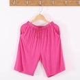 thumbnail image 2 of GigrtiJin Summer Pajamas Shorts for Womens Knee Length Elastic High Waisted Shorts Loose Casual Lounge Shorts with Pockets, 2 of 4