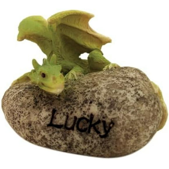 Top Collection Miniature Fairy Garden and Terrarium Lucky Dragon Stone