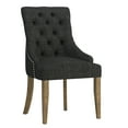 thumbnail image 4 of Weston Home Chelsea Lane Curved Back Linen Tufted Dining Chair, Set of 2, Dark Gray, 4 of 7