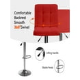 thumbnail image 6 of Bar Stools Set of 2, Adjustable Bar Stools, Armless Adjustable Swivel Barstools, PU Leather Hydraulic Kitchen Counter Height Bar Stools, Thickened Seat Cushion Square Island Barstools with Back, 6 of 7