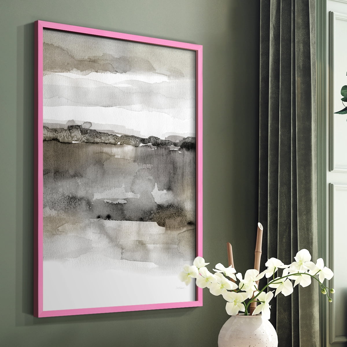 Neutral Harmony in Pink Solid Wood 8 x 10 Framed Print