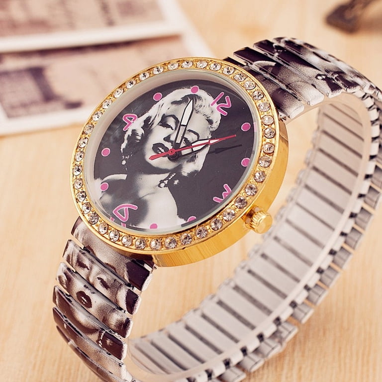 Marilyn Munro Crystal Stretch Band Watch Famous Movie Star  display picture 1