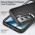 thumbnail image 4 of ELEHOLD for Samsung Galaxy S23 Rugged Protective Case Full Body Multi-Layer Shockproof Hidden Kickstand Hybrid Silicone Hard PC Cover for Samsung S23,Black, 4 of 7