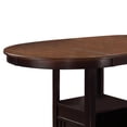 thumbnail image 3 of Benjara Dual Tone Counter Height Dining Table With Storage Base- Brown, 3 of 8