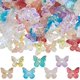 thumbnail image 1 of 1 caja de 150 cuentas espaciadoras de mariposa de 10 mm, cuentas de vidrio de mariposa galvanizadas, lámina dorada, transparente, sueltas, coloridas, abalorios de mariposa a granel, 1 of 6