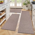 thumbnail image 6 of Vaukki Kitchen Rugs and Mats Non Skid Washable Set of 3,Rubber Backing Absorbent Kitchen Mats for Floor Front of Sink,Coffee, 6 of 10