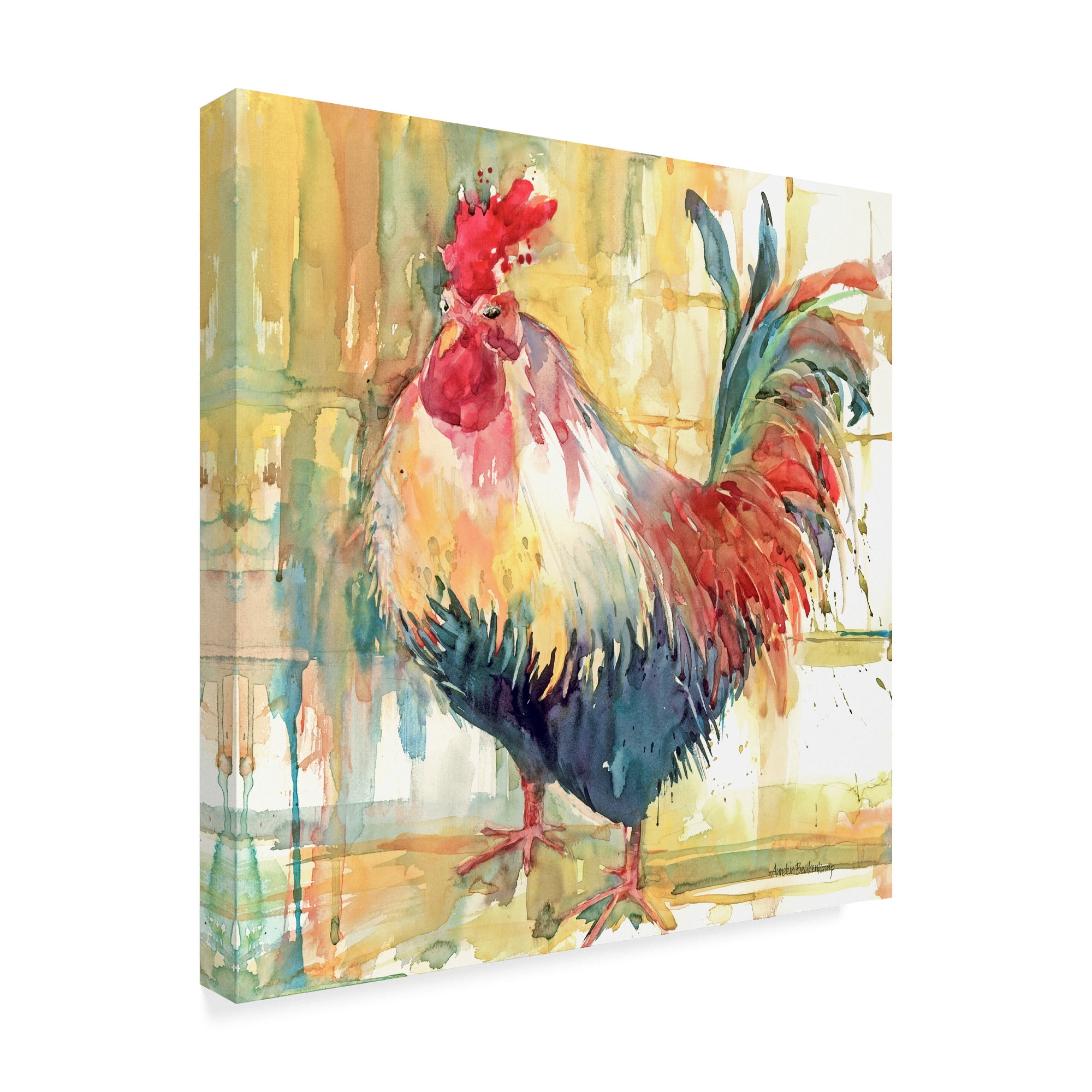 Trademark Fine Art 'Proud Plumage' Canvas Art by Annelein Beukenkamp