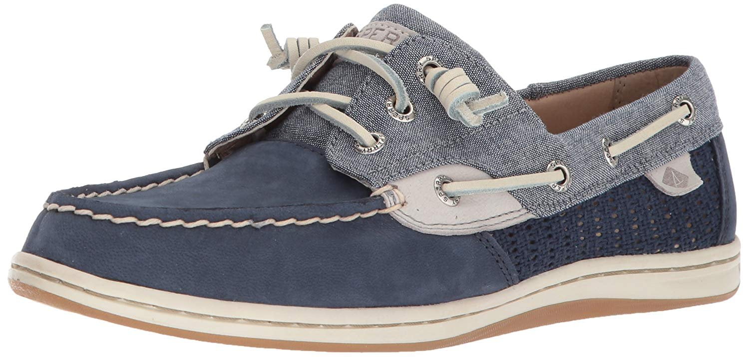 Songfish Chambray Boat Shoe, Navy 