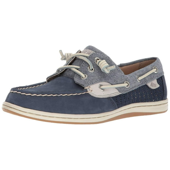 Sperry Top-Sider Women's Songfish Chambray Boat Shoe, Navy, 9 Medium US