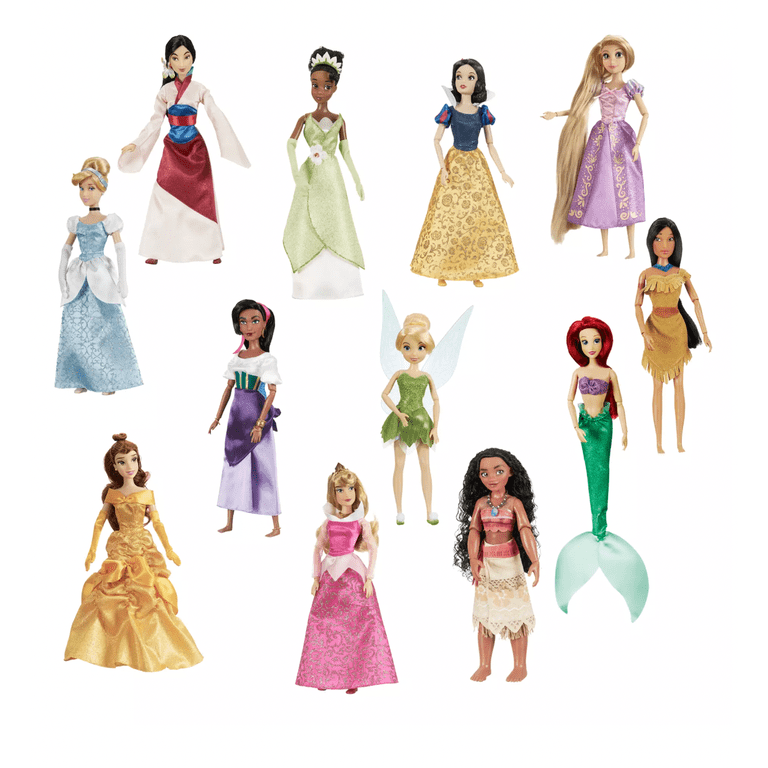 Disney 12 Princess Classic Fashion Doll Collection Gift Set New