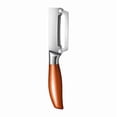 thumbnail image 2 of Pelador de verduras de acero inoxidable | Herramienta para pelar frutas | Utensilio de cocina ergonómico que ahorra esfuerzo | Preparación de alimentos en el hogar para zanahorias, patatas y manzanas, 2 of 6