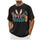thumbnail image 1 of Camisa Casual de Cuello de la Tripulación de la Impresión de Pascua de Manga Corta de Verano Top Ligero de Poliéster para los Hombres, Camiseta de Manga Corta para el Uso Diario de Primavera Verano, 1 of 8