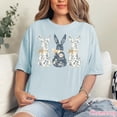 thumbnail image 2 of Floral Bunny Easter T Shirt Cute Spring Rabbit Graphic Tee for Women, 2 of 7