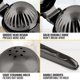 thumbnail image 4 of Exprimidor de limones Zulay Kitchen de acero inoxidable negro, 4 of 7