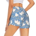 thumbnail image 4 of Picia Funny Chicken Pattern Women's 2 in 1 Athletic Running Shorts High Waisted Workout Casual Gym Sweat Shorts with Comfy Liner Zipper Pockets-XX-Large, 4 of 9