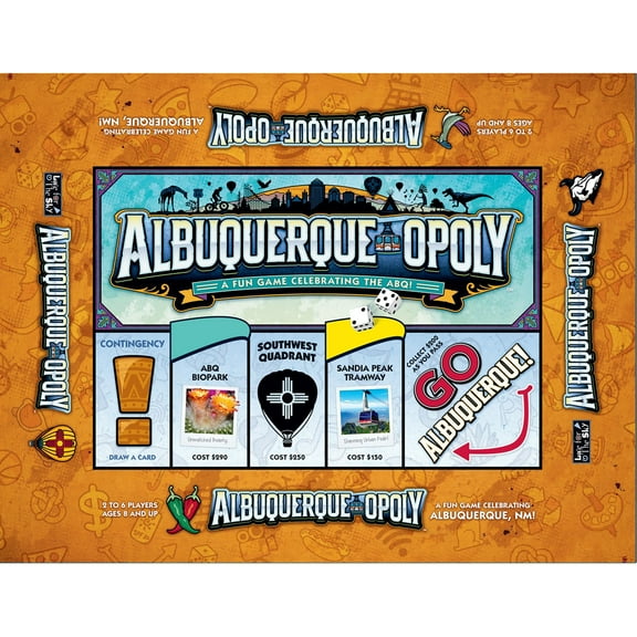 Albuquerque-Opoly City Themed Family Board Game, 2-6 Players
