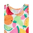thumbnail image 2 of Wonder Nation Toddler Girls Printed Tank Top with Ruffle Sleeves, Sizes 18M–5T, 2 of 3
