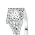 thumbnail image 3 of Bella Jewel 1.7 Ct VVS1/D Princess Cut Lab Created Diamond Rings for Women's - 14K White Gold Plated Rings for Women's - Halo Diamond Rings for Women's - Eternity Diamond Rings for Women's, 3 of 3