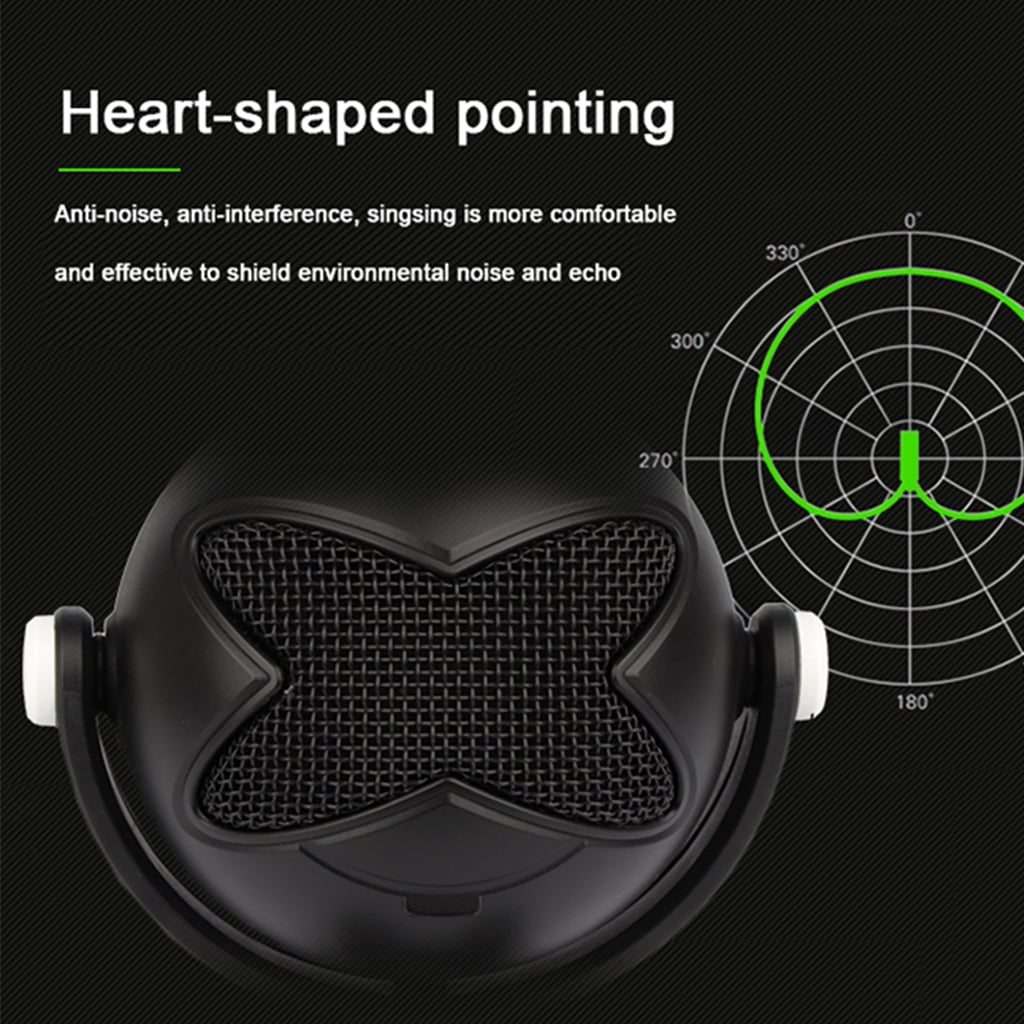 lanema Portable Wired Handheld Mic Home Party Metal Microphones Props Widely Use Durable Condenser Mics Type-C Port USB Cable