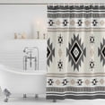 thumbnail image 4 of Gray Beige Boho Waterproof Fabric Shower Curtain,Ethnic Tribe Southwestern Vintage Waterproof Fabric Shower Curtain for Bathroom Curtains Bathtubs Hotel Shower Curtains with 12 Hooks Stall 54x78in, 4 of 8