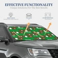 thumbnail image 4 of Bingfone Cute Santa And Ho Ho Ho Print 2-Piece Sun Shade Front Windshield - Foldable Car Front Window Sunshades For Most Sedans Suv Truck - Small, 4 of 7