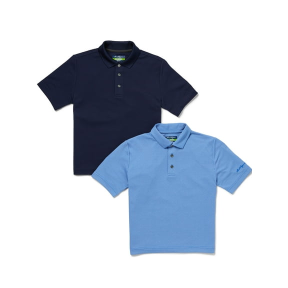 Ben Hogan Performance Little Boys and Big Boys Short Sleeve Golf Polo Shirt, 2-Pack, Sizes 4-20