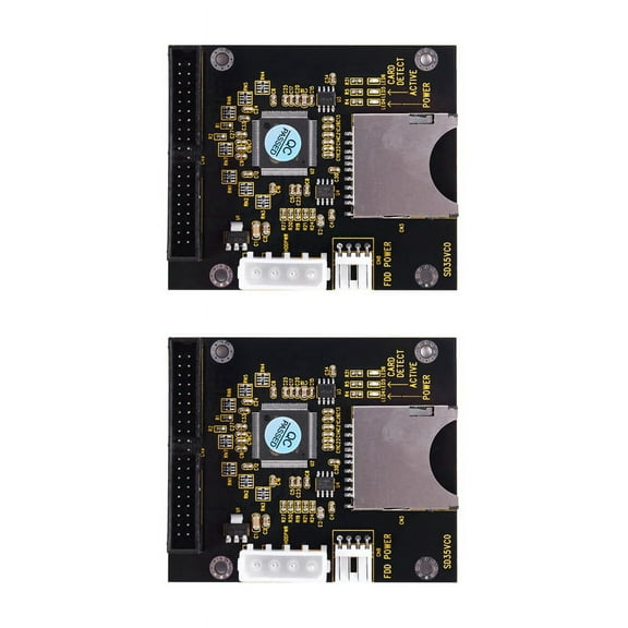 2X SD SDHC SDXC MMC Card to IDE 40Pin 3.5Inch Male Adapter