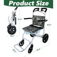 thumbnail image 2 of Lightweight Portable Folding Transport Wheelchair Weight Only 20 Lbs, Lightweight Transport Travel Chair Support 220Lbs, Aluminum Wheelchair for Adults and Seniors, 2 of 8