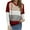 Wine, variant on Giftesty Sweaters for Women Plus Size Women's Long Sleeved V-neck Striped Pullover Knitted Top