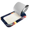 thumbnail image 2 of Square 2Pack PU Leather Colorful Jellyfish Cruise Luggage Tag with Privacy Cover and Name ID Tag for Travel Handbags Backpacks Luggage Tags, 2 of 6