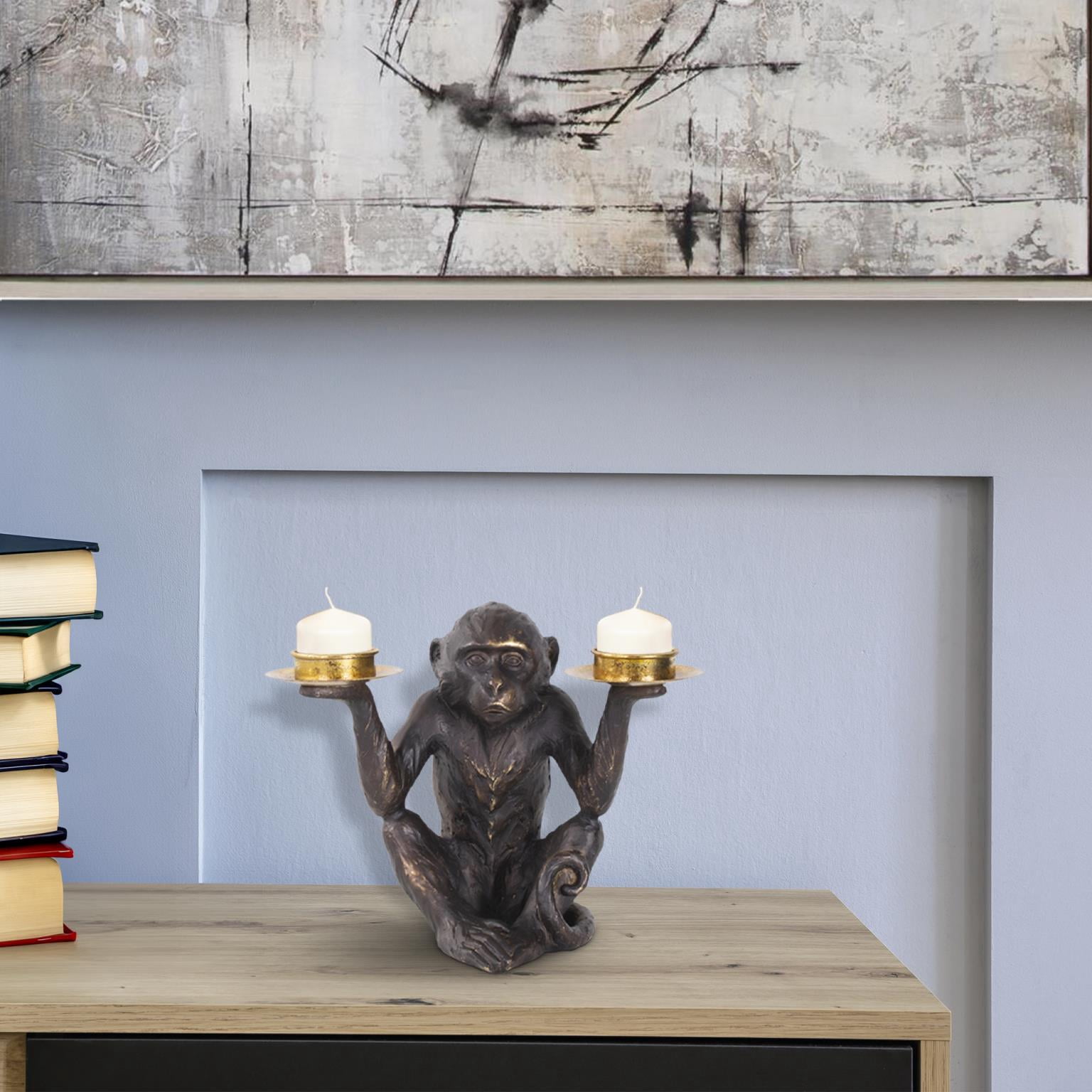 Barkari Monkey Double Tealight Candle Holder