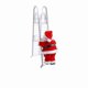 thumbnail image 4 of Escalera de escalada eléctrica de Papá Noel decoración navideña figura de Papá Noel adorno de muñeca (1 juego-rojo + blanco), 4 of 5