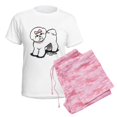thumbnail image 6 of CafePress - Girly Bichon Frise Women's Light Pajamas - Women's Short Sleeve Print T-Shirt and Pants Light Cotton Pajama Set, 6 of 7