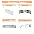 thumbnail image 5 of FDW Plastic Storage and Carrying Handle Garden Bench, White, 5 of 7